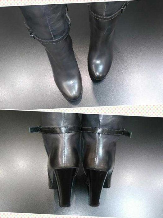Комфортні красиві шкіряні чоботи /італія/