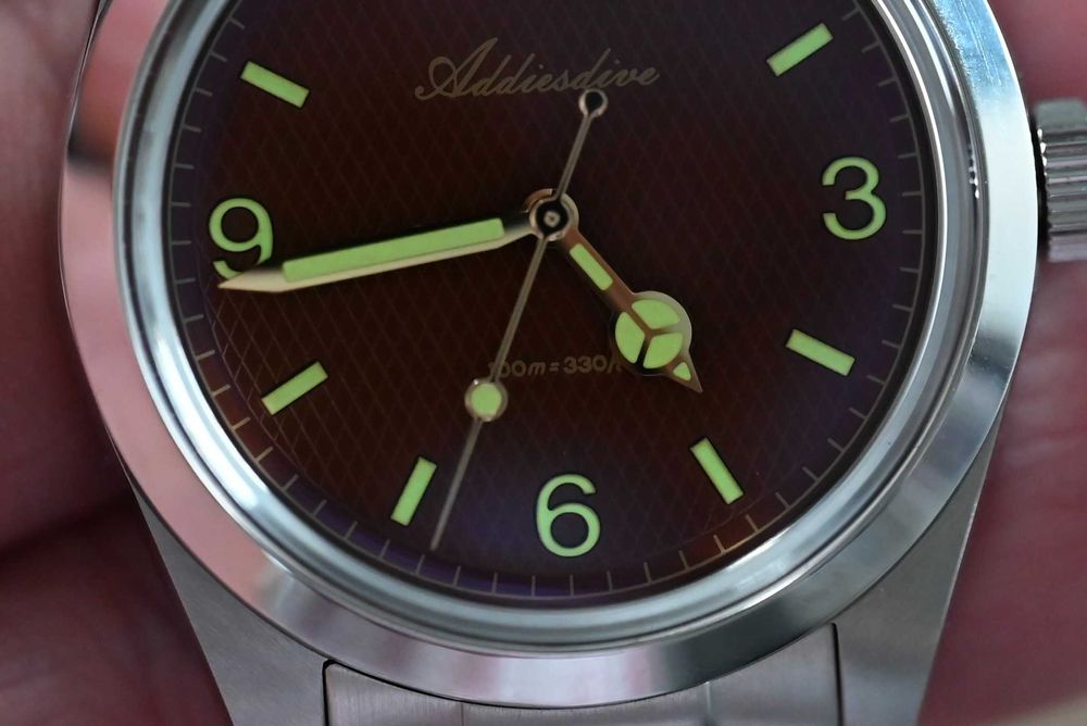 zegarek Addiesdive  kwarc, płynąca sekunda, 36 mm, bdb jakość