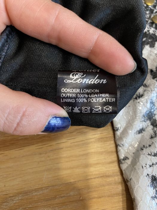 Rękawiczki długie skórzane, wąż