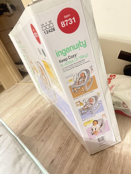 Крісло-шезлонг, крісло-гойдалка 3 в 1 Ingenuity "Keep Cozy"