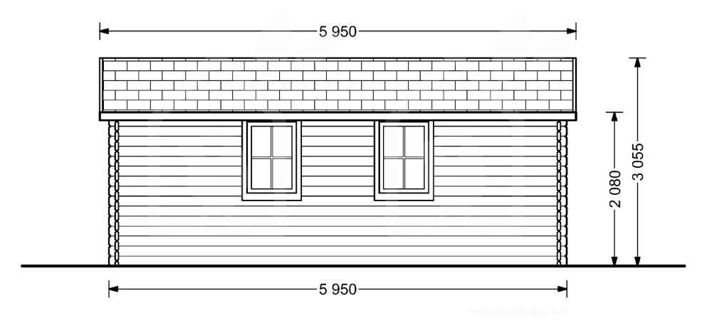 Casa de Madeira Pré-fabricada de 66m2