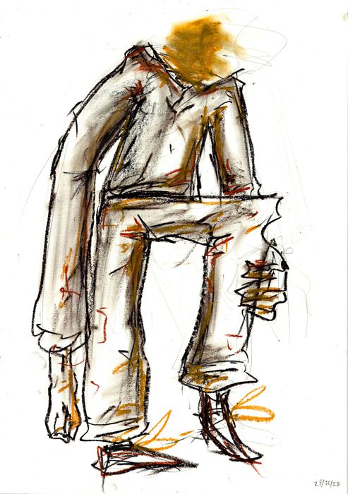 DESENHO PASTEL DE OLEO A2 S/ MOLDURA