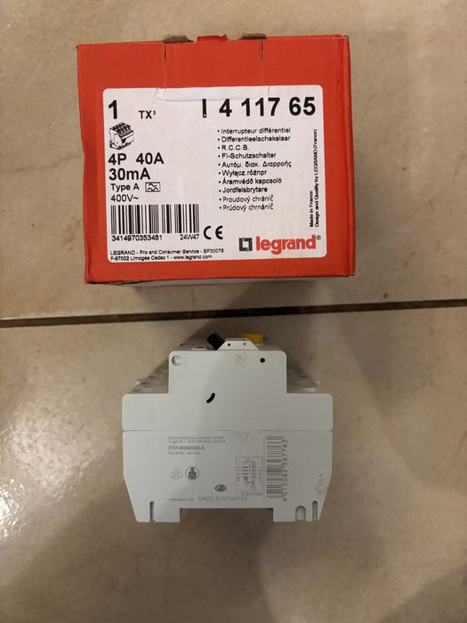 Wyłącznik różnicowoprądowy 4P 40A LEGRAND