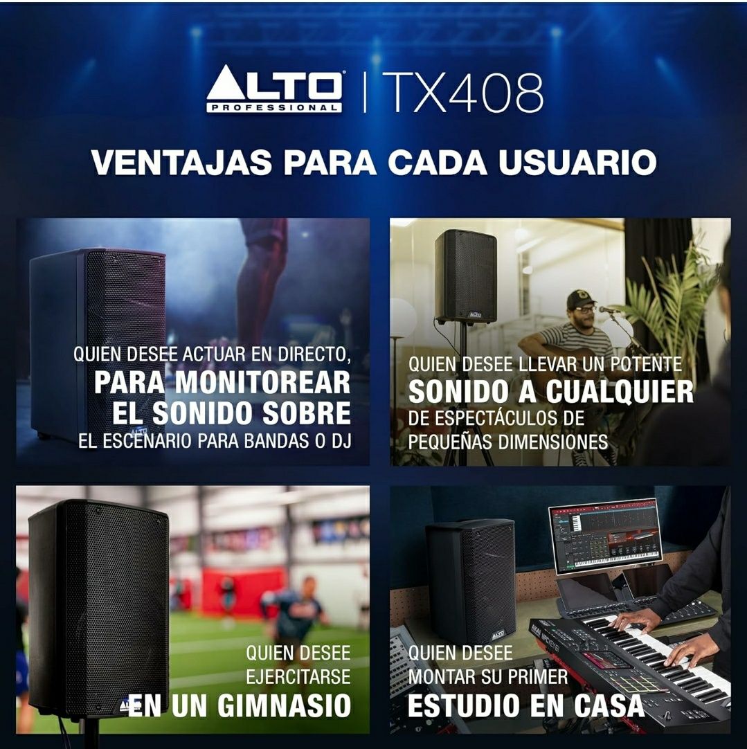 Coluna amplificada Alto tx408