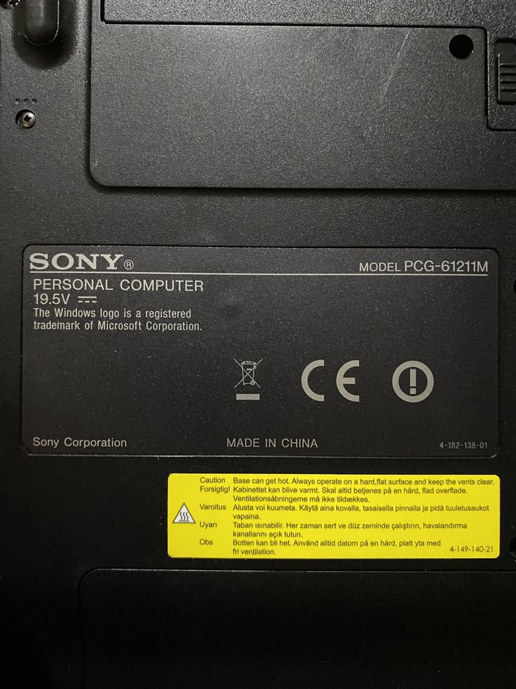 ноутбук SONY PCG-61211M 14"/4GB RAM/500GB HDD! N1087