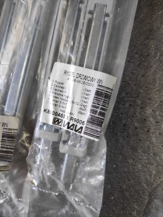 Rygiel drzwiowy nawierzchniowy WN / Rygiel drzwiowy SLIM - 7 kompletów