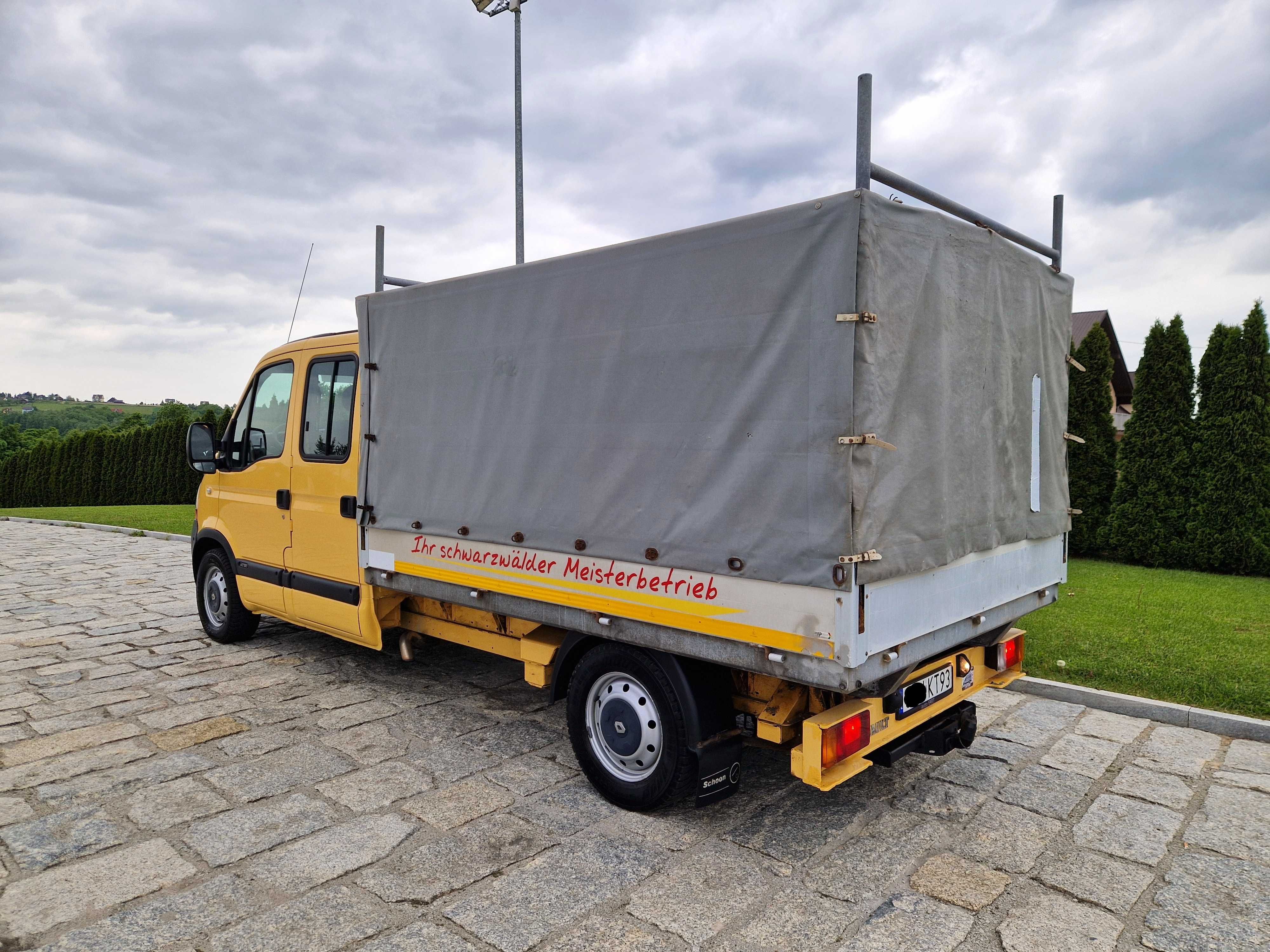 Renault Master Doka Dubel Kabina Brygadówka Skrzynia Plandeka Hak