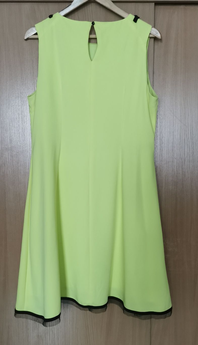 Żółta sukienka neonowa zielona why not 42 xl łańcuch