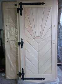 Drzwi drewniane wejściowe zewnętrzne GÓRALSKIE kute od ręki
