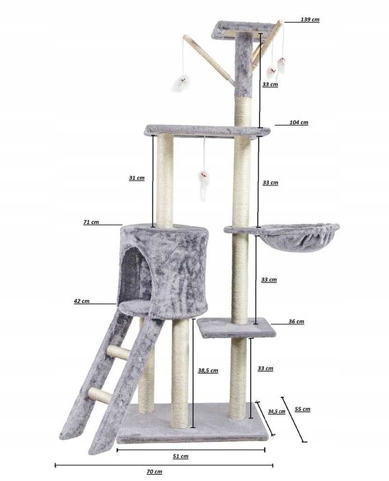 Nowy wysoki drapak dla kota