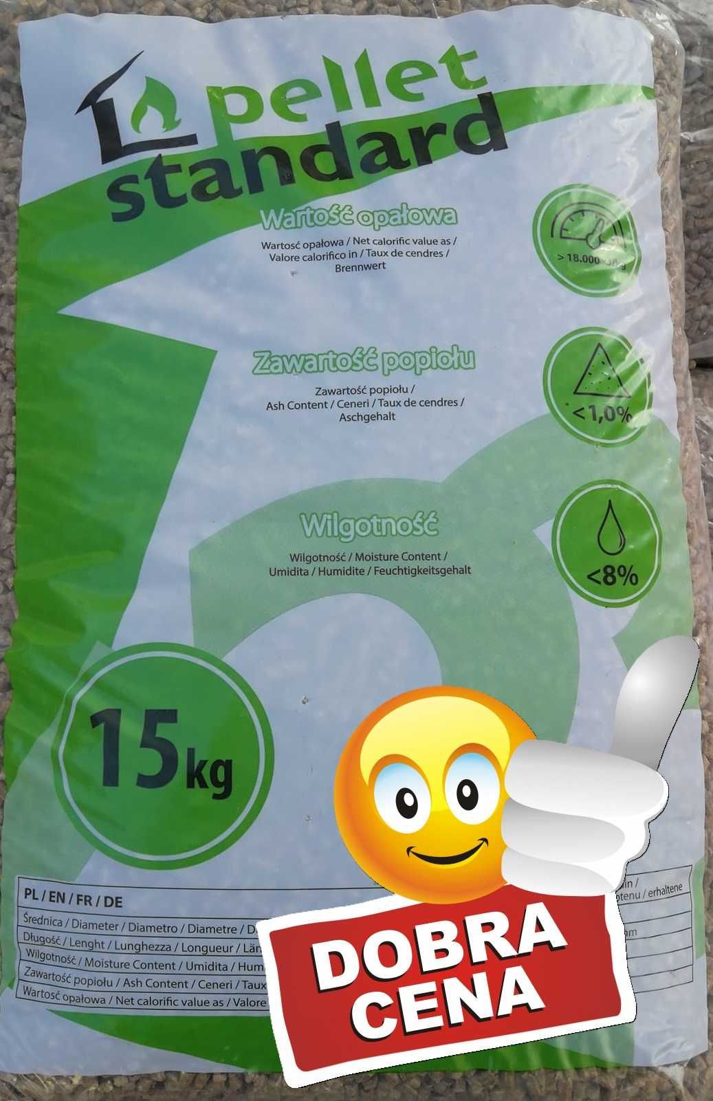 pelet PELLET drzewny SOSNOWY  15kg worki EN plus A1 dostawa GRATIS