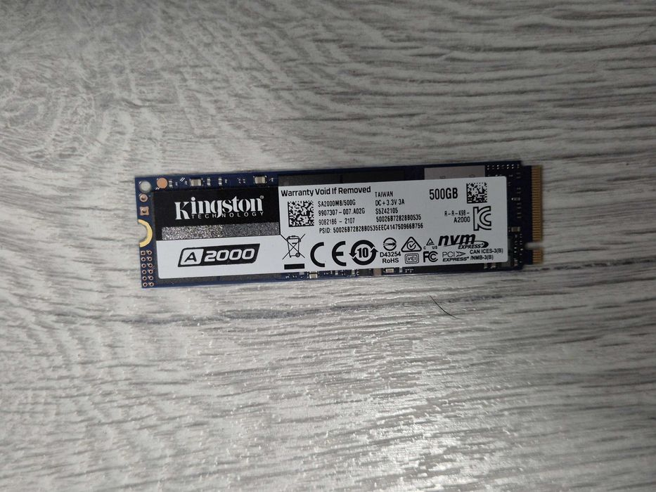 M.2 SSD диск 500GB Kingston A2000 (M.2 2280\NVMe\PCI-e 3.0 x4).TradeIN