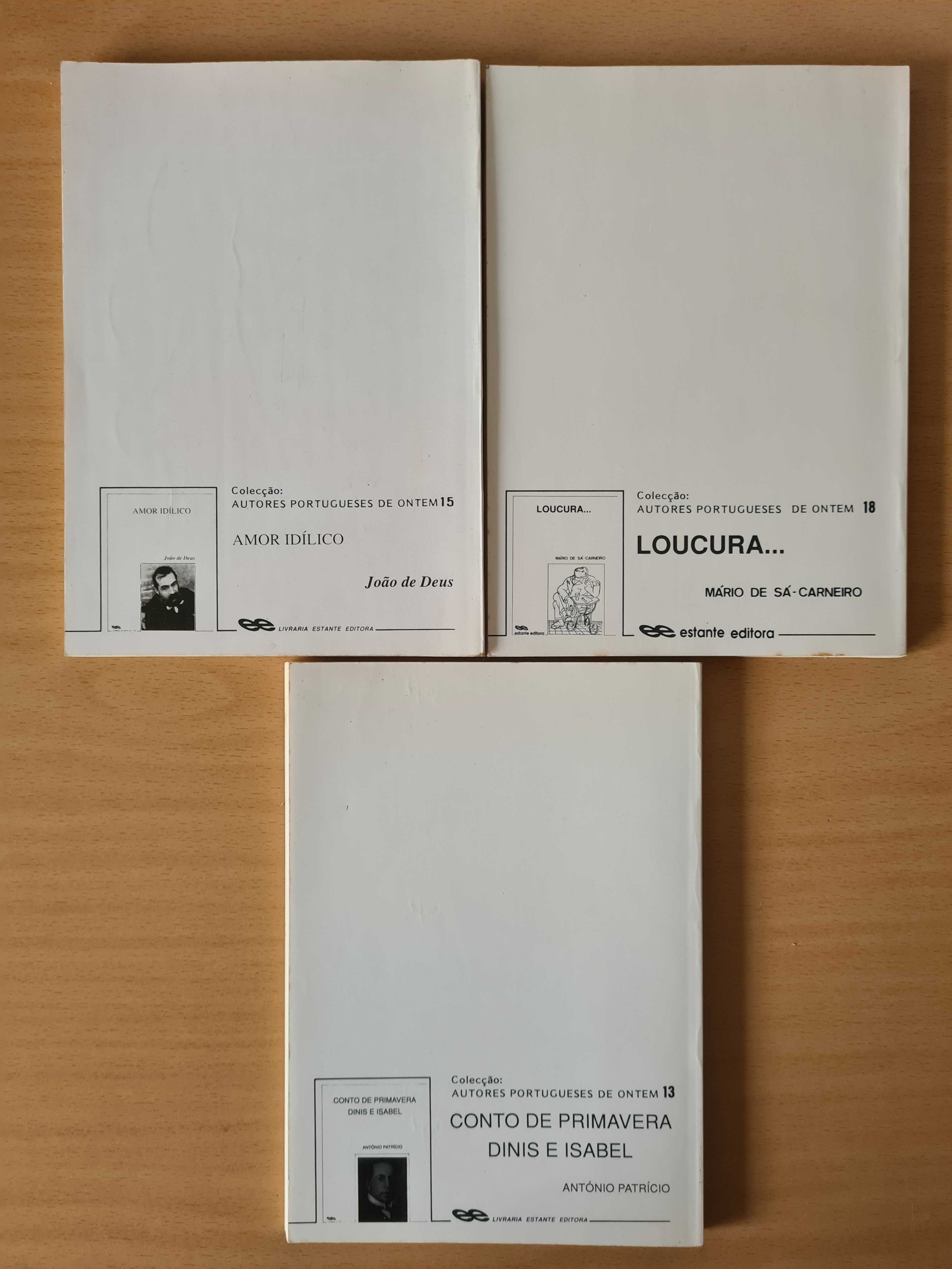 3 livros da coleção de autores portugueses da Estante Editora