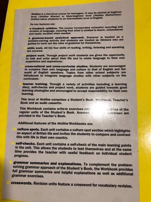 Hotline pre-intermediate Workbook