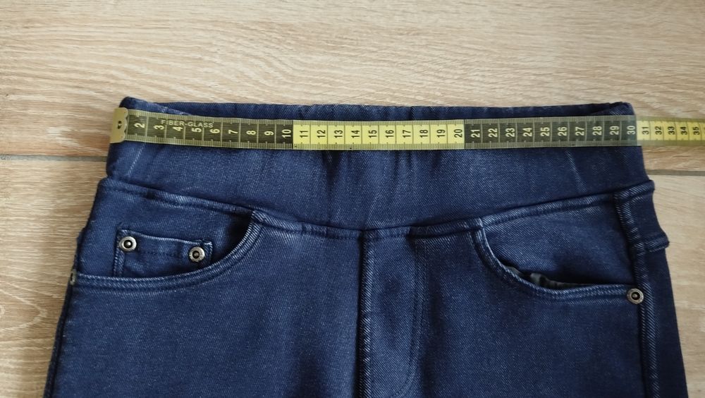 Женские леггинсы, джинсы стрейчевые теплые, размер 42