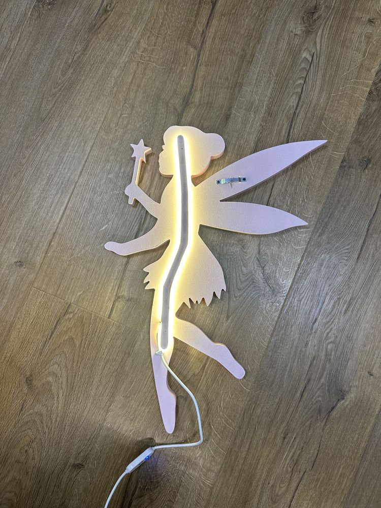 Lampka Led Wróżka - pudrowy róż, NOWA