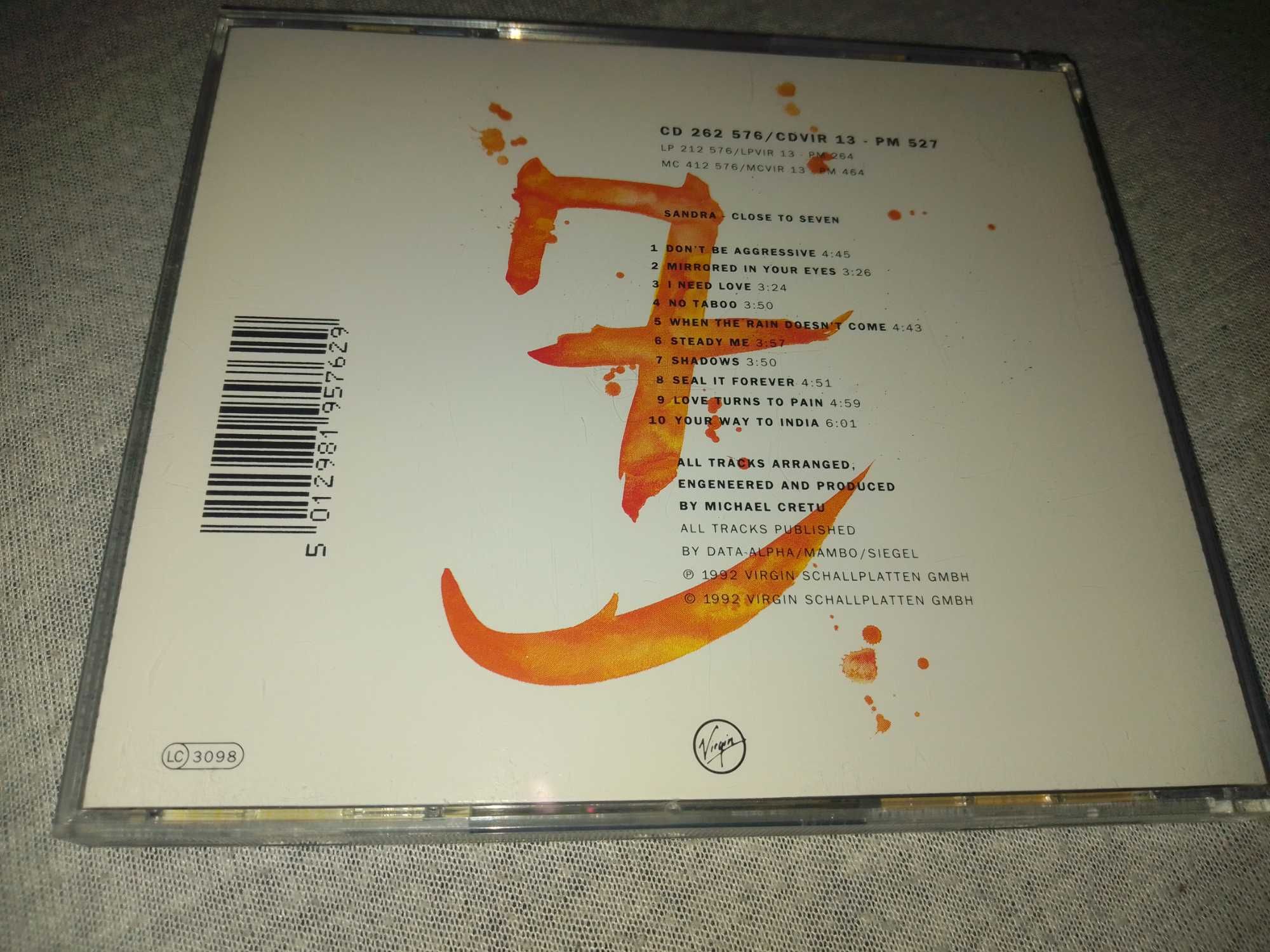 Sandra "Close To Seven" фирменный CD Made In Germany.