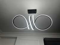 Lampa sufitowa czarna zawijana