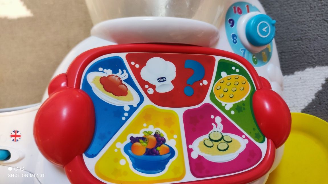 Chicco robot kuchenny mikser zabawka edukacyjna interaktywna