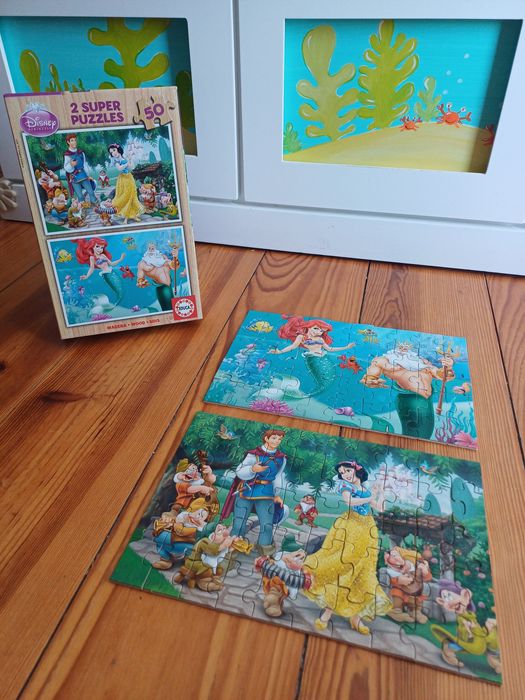 Puzzles de madeira Disney Princess, 50 peças