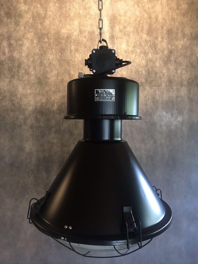 Lampa przemyslowa LoFt Industrialna wisząca czarny mat