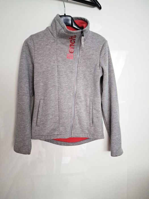 Bench szara różowa bluza z wysokim kołnierzem 11-12lat 152cm