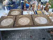 4 quadros antigos moldura em marfinite trabalhada
