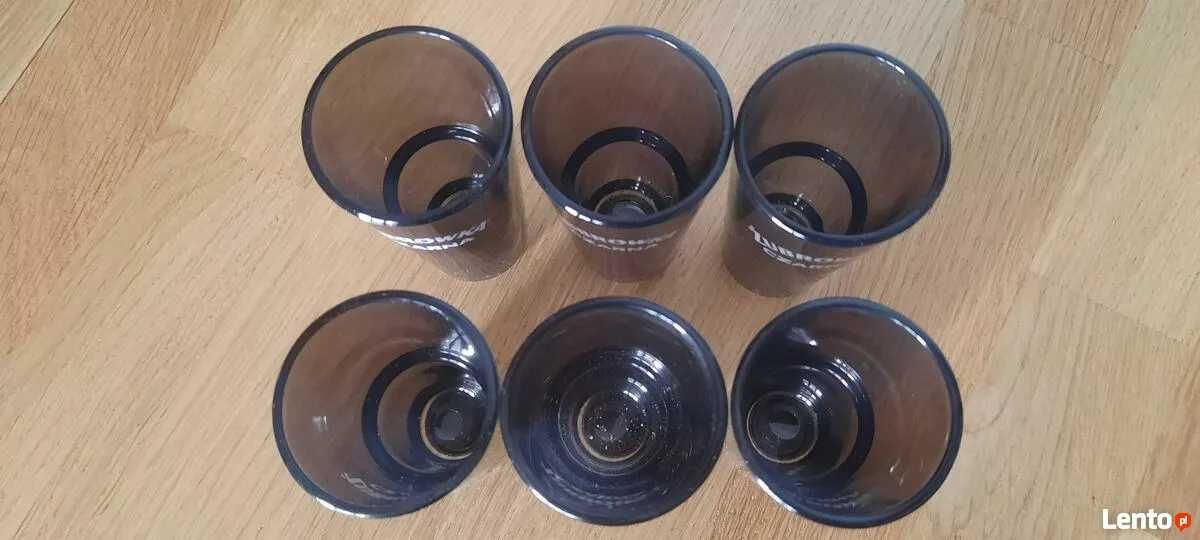 6 sztuk NOWE kieliszki żubrówka czarna - real foto