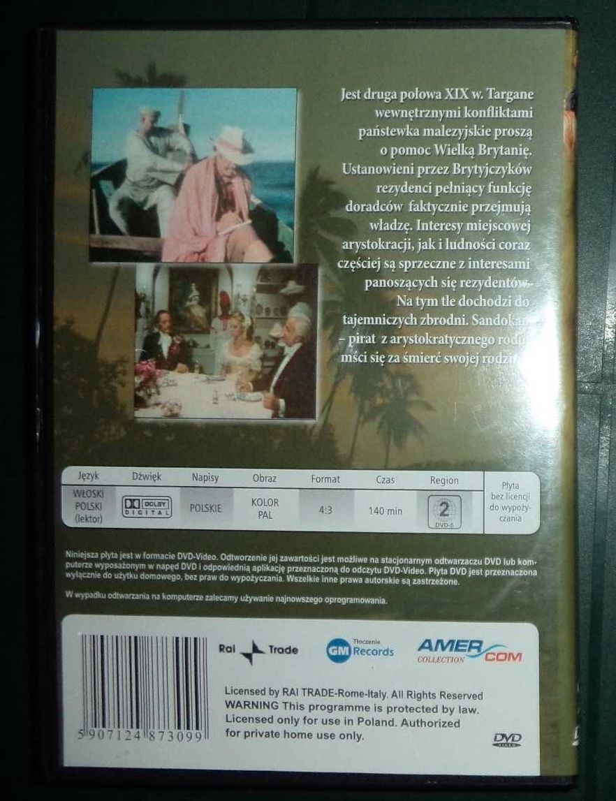 Sandokan 3 i 4, DVD, płyty idealne, piraci nie z karaibów