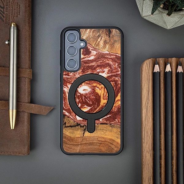 Etui Bewood Unique MagSafe Mars z drewna i żywicy na Samsung Galaxy S2