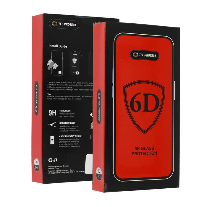 szkło Tel Protect Full Glue 6D do SAMSUNG GALAXY A56 5G Czarne