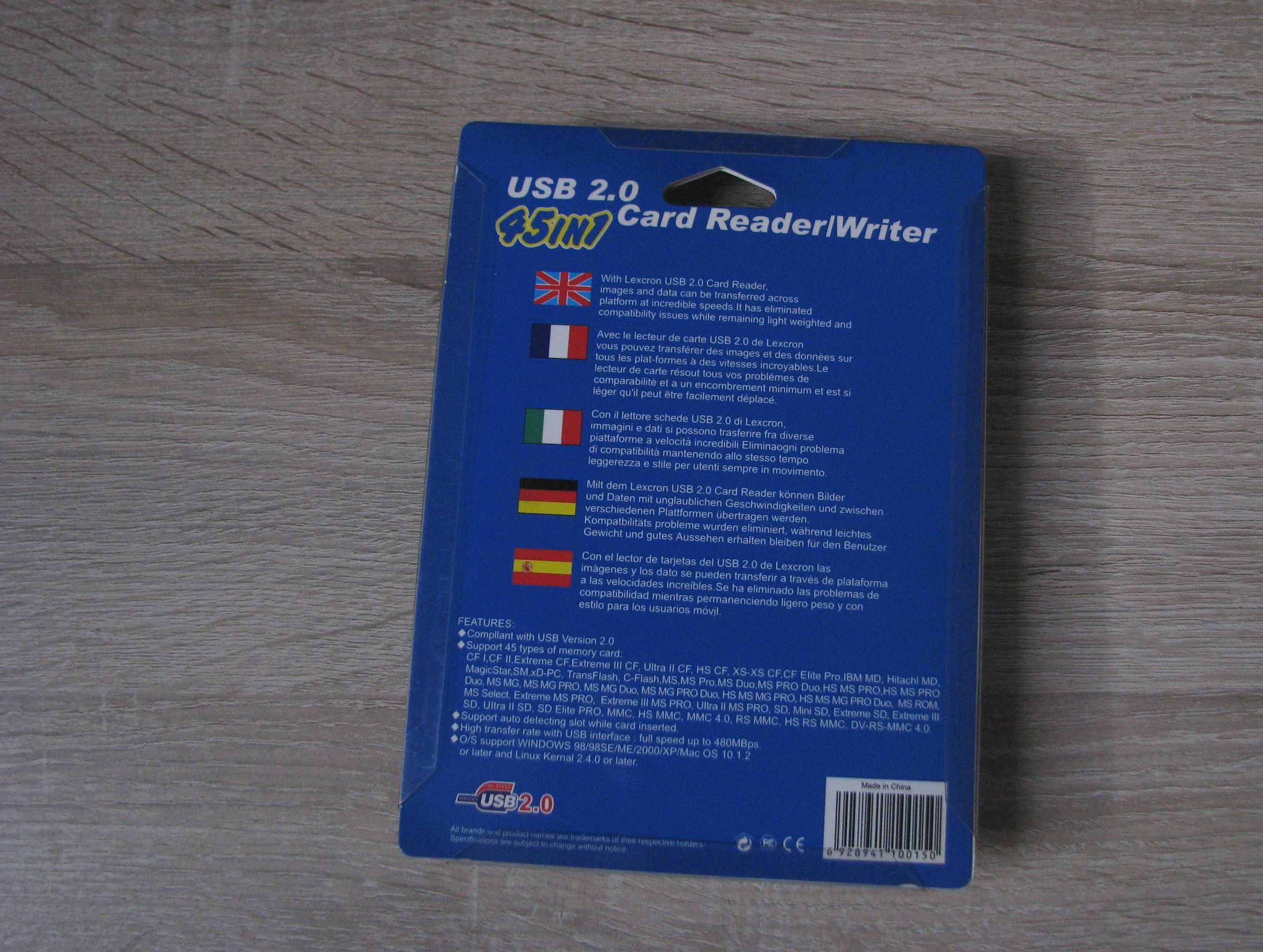 Czytnik Kart EVER TECH USB 2.0 Card Reader/Writer