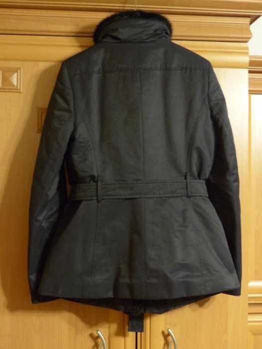 płaszcz wiosenna ciepła modna kurtka czarna Janbor Woman rozmiar 38