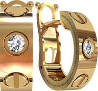 Золотые серьги с бриллиантами  Cartier