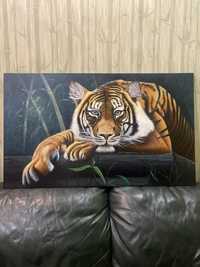 Картина « Тигр». Масло. Размер холста 100х60см.