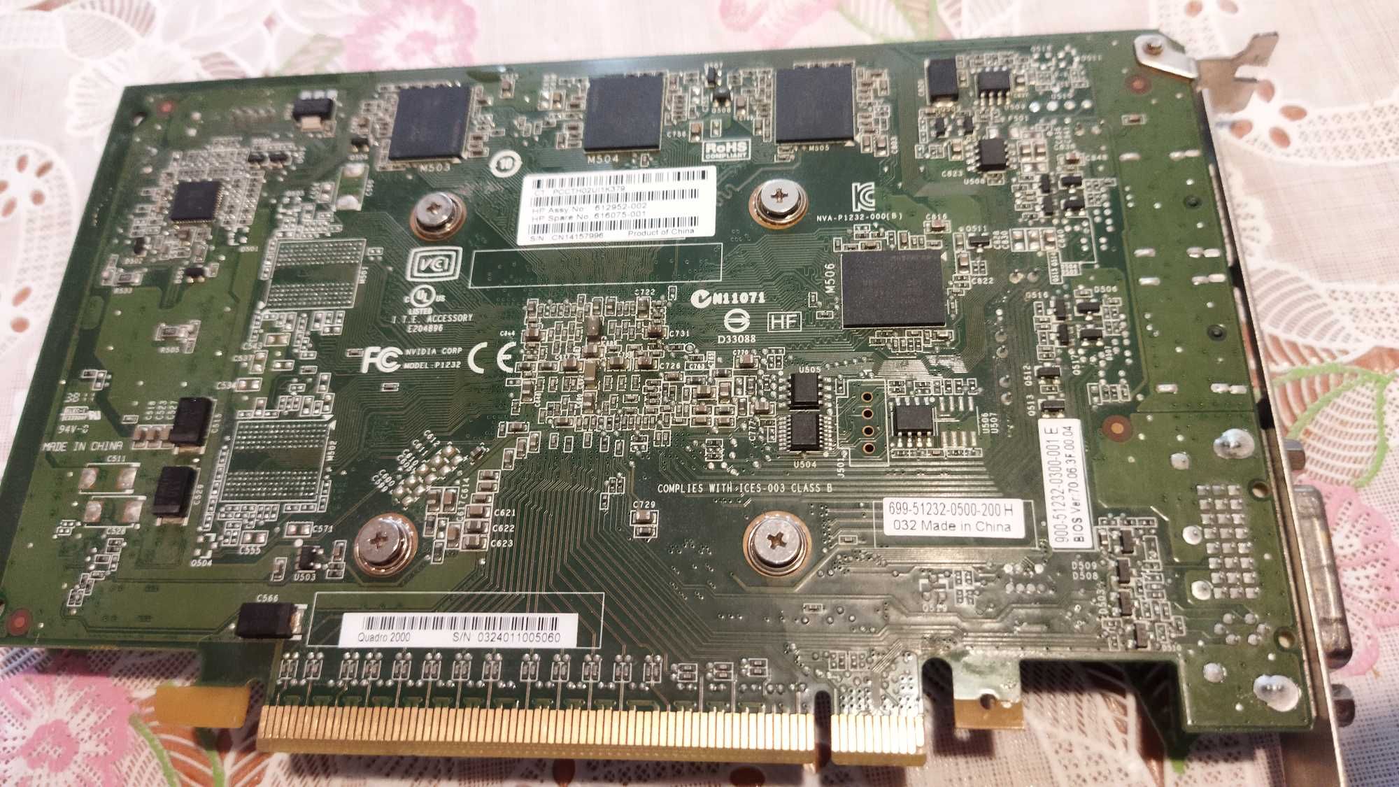 NVIDIA Quadro2000 1024MB GDDR5(128bit)