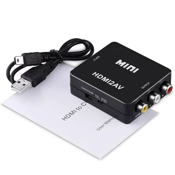HDMI to AV конвертер адаптер RCA тюльпаны переходник видео TV| AV HDMI