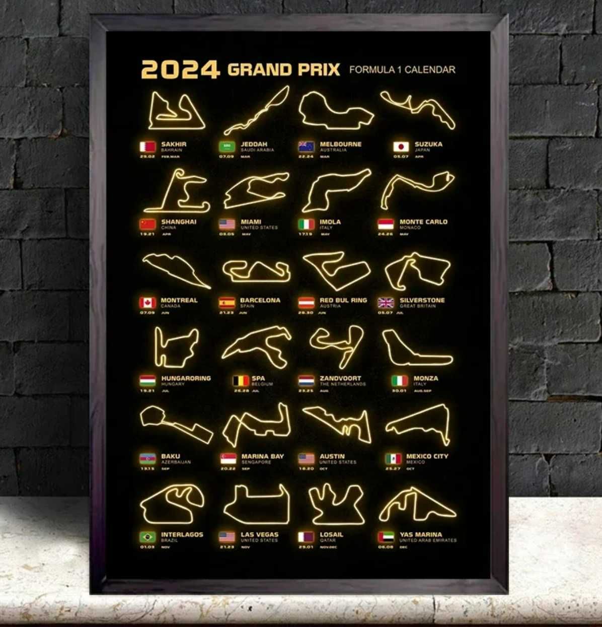 Продам Формула 1 Календар 2024   Гоночні траси