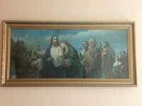 Jezus w winnicy  stary obraz
