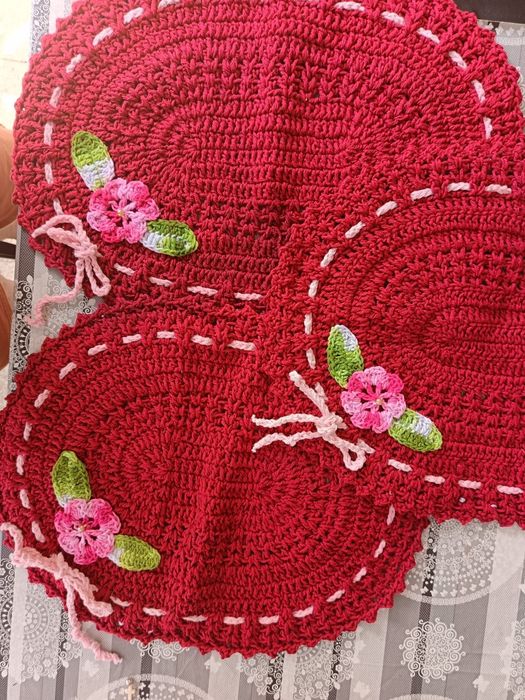 Conjuntos wc/banheiro em crochet