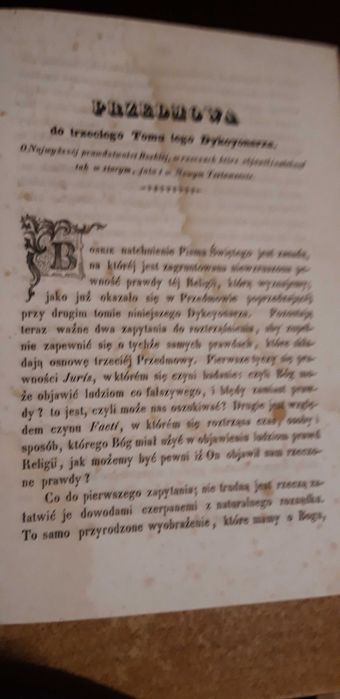 DYKCJONARZ  BIBLIJNY z  Ksiąg Pisma Św.,T. 3 i 4 - Kraków 1845