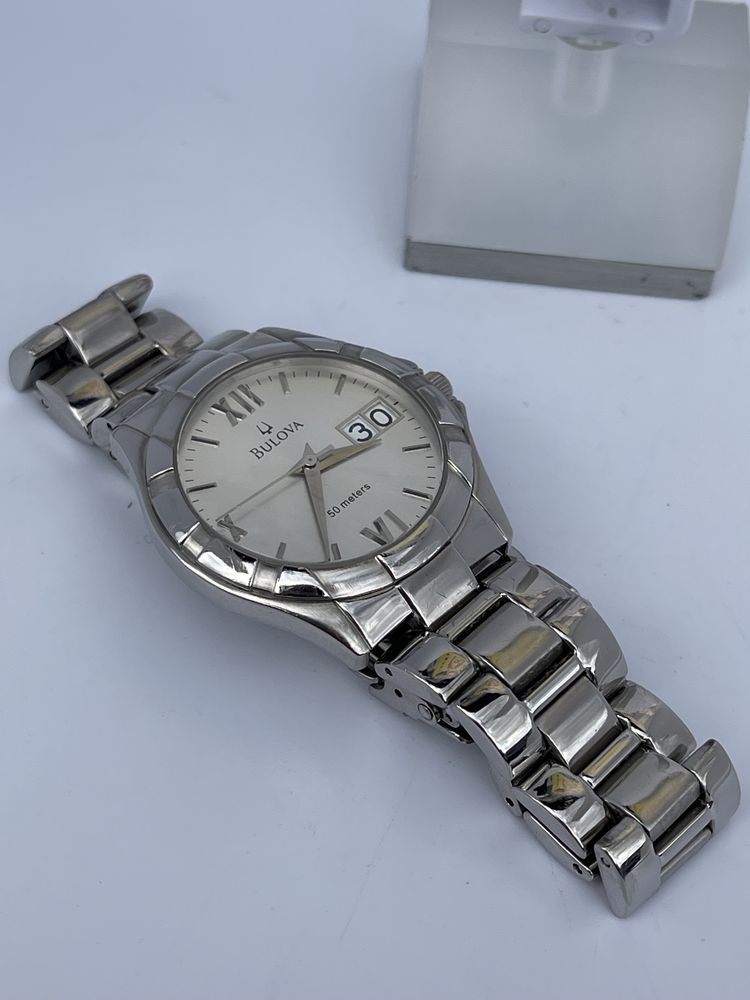 Bulova Swiss 50m Quartz Stainless Steel A2  38mm