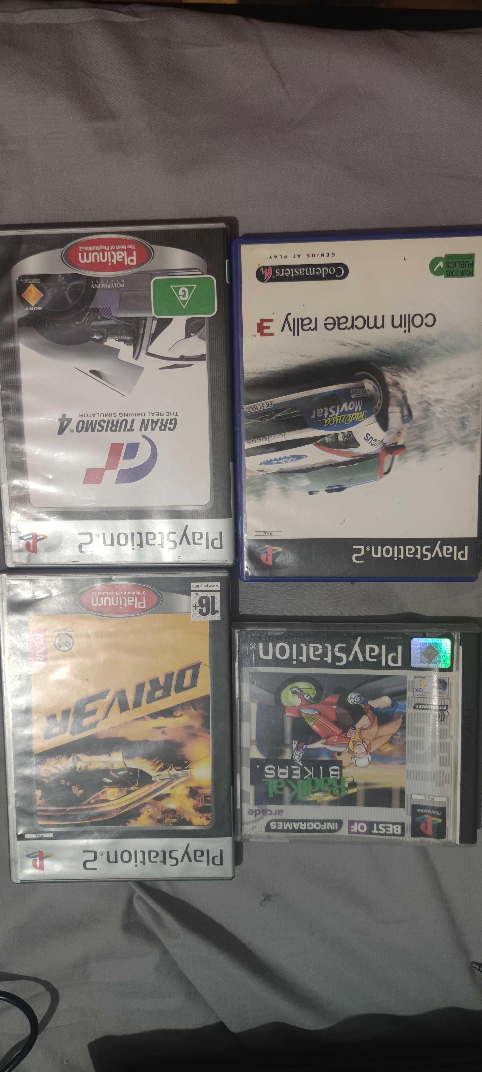 Playstation 2, com vários jogos e cartão de memòria 32MB