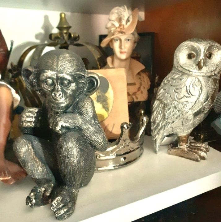 Estatuetas Busto Pescador Indio Navajo cavalo Macaco decoração coleção