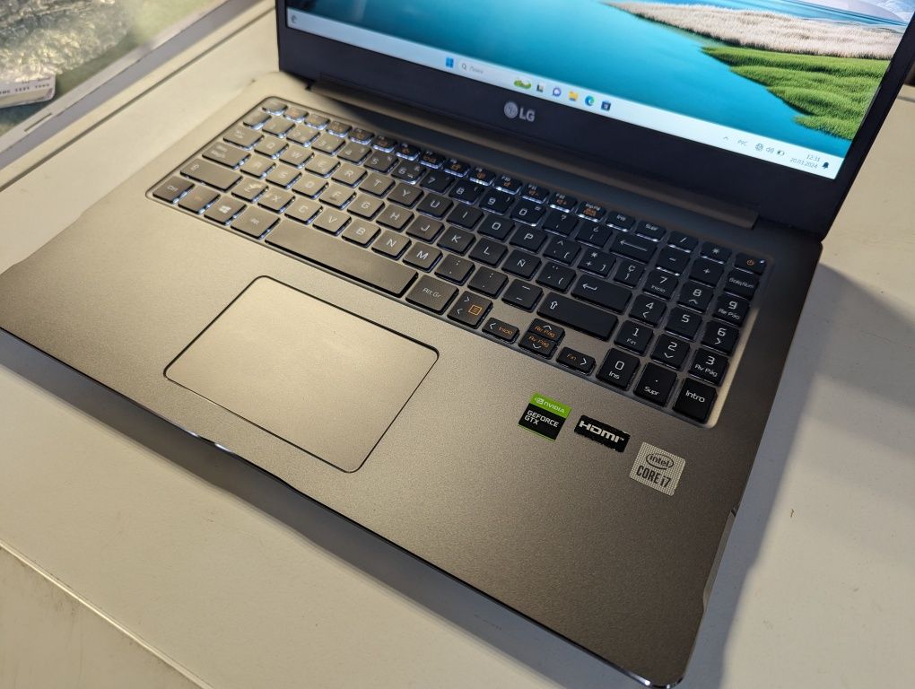 Ноутбук LG i7-10510/ОЗУ 16ГБ/512SSD/GTX1050 3GB