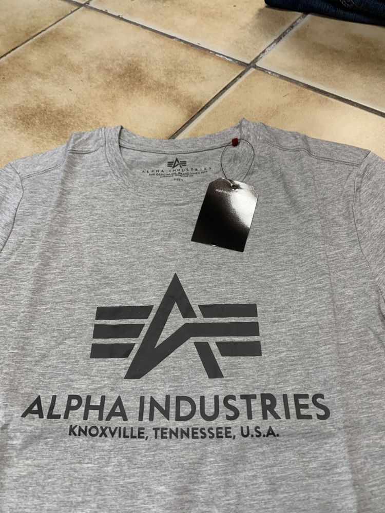 Футболки Alpha Industries оригінал нові big logo котонові drill old