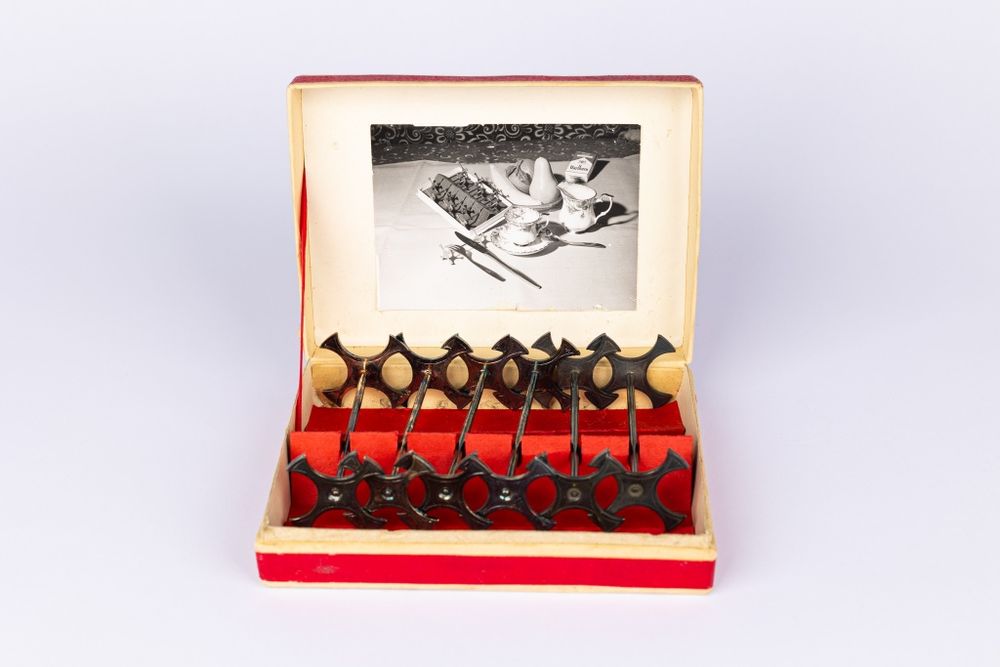 Koziołki podstawki pod sztućce vintage PRL