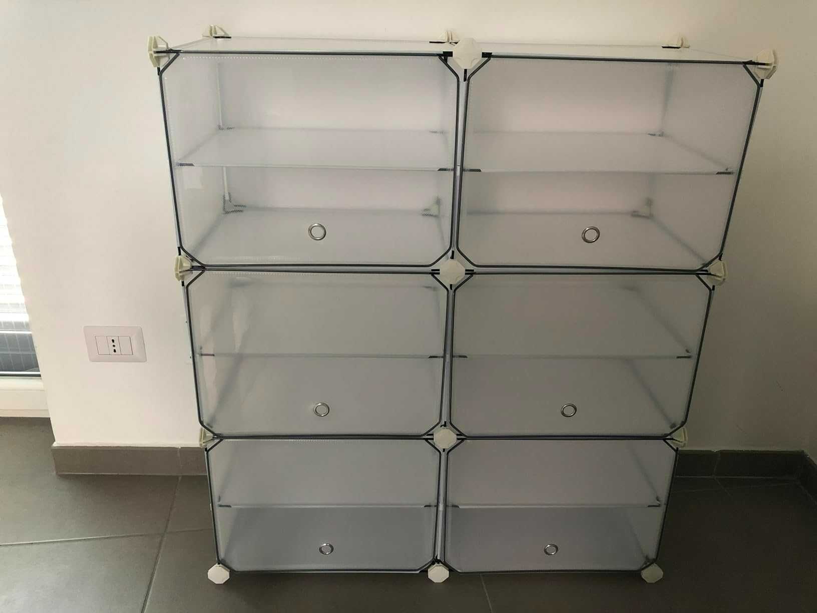 Modułowe pudełka do przechowywanie 6 sztuk mocne stabilne