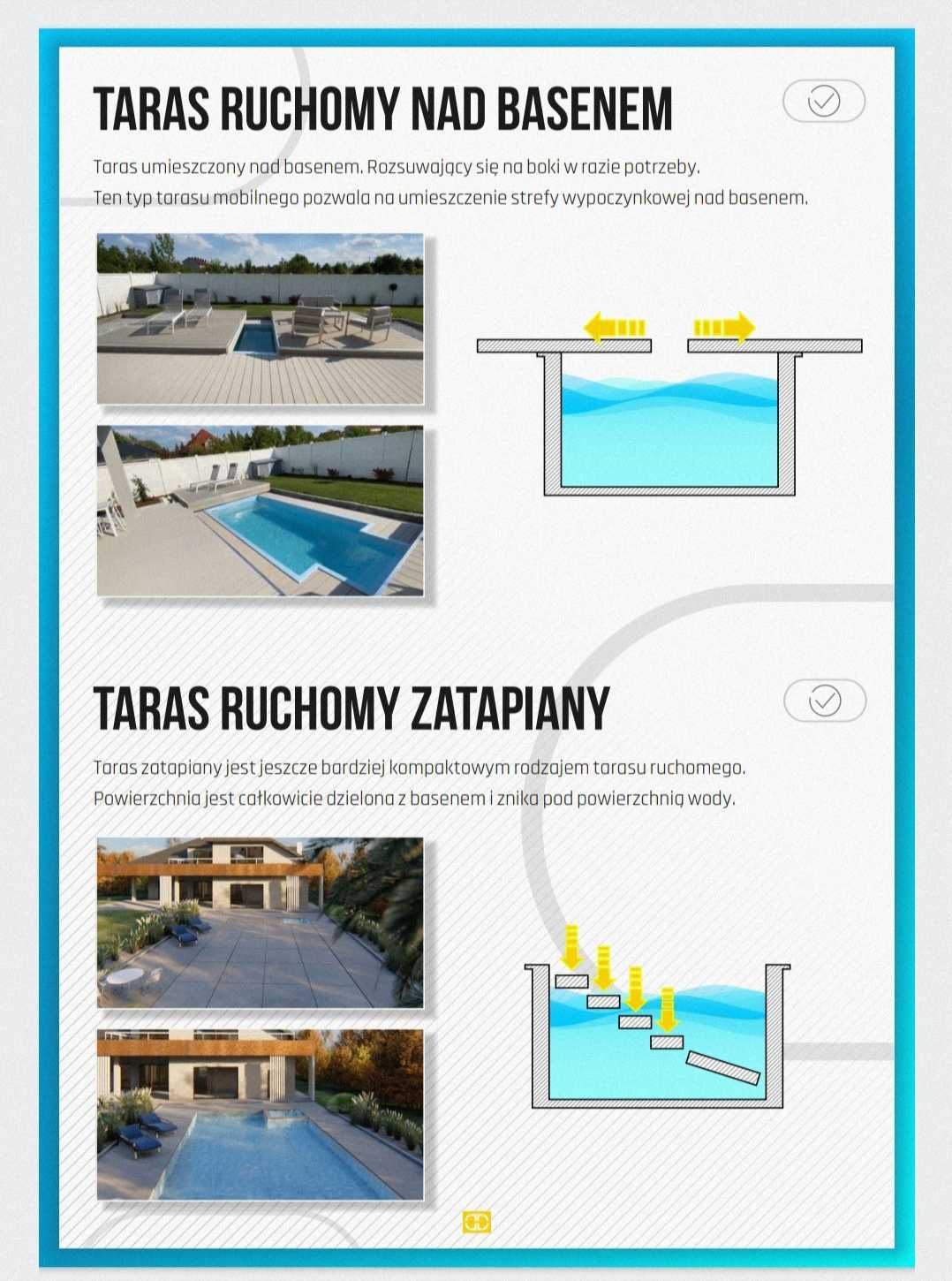 Zadaszenie basenowe, Taras mobilny ( Pod Wymiar)