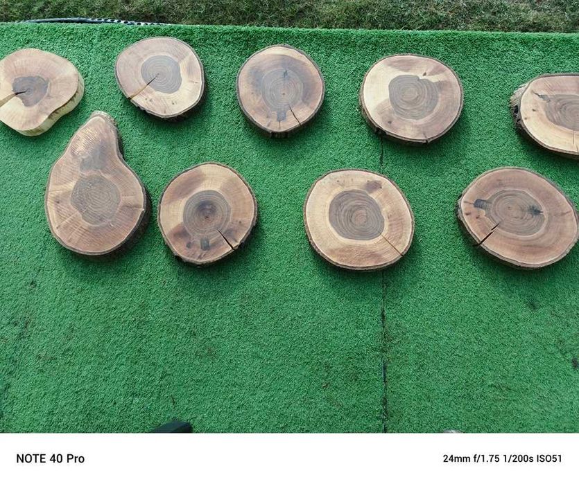 ozdoby / Ręcznie wykonane plastry ze 100 letniego drewna - zapraszam